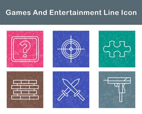 Games And Entertainment Vector Icon Set 20644285 Vector Art At Vecteezy