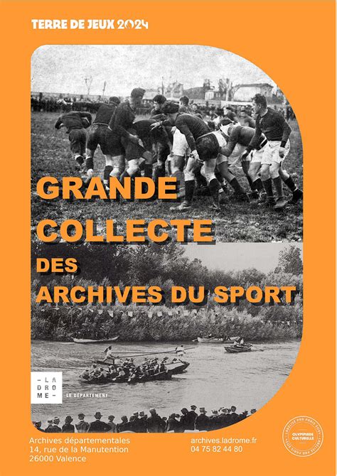 La grande collecte des Archives du sport La Drôme Le Département