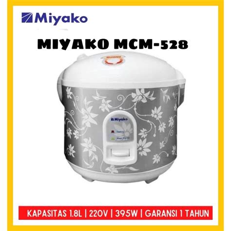 Miyako Magic Penanak Nasi 3in1 MCM 528 Silver MCM 528 Black Flower