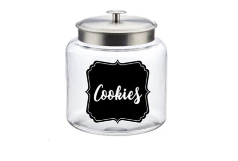 Cookies Label Cookie Jar Decal Custom Kitchen Label Pantry Etsy