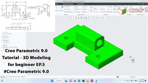 Creo Parametric 9 0 Tutorial 3D Modeling For Beginner EP 5 YouTube