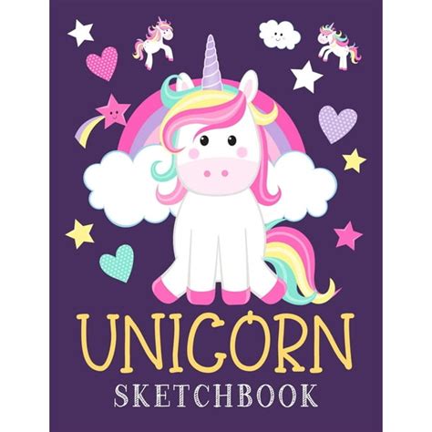 Imaginary Friends Books Unicorn Sketchbook 8 8 X11 110 Blank Pages Large Sketchbook For