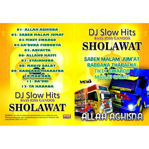 Jual KASET VCD DVD MUSIK LAGU TERBARU DJ SLOW HITS SHOLAWAT ALLAH