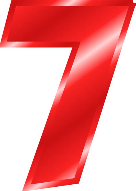 Red Number 7 Png