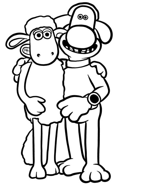 Friendly Shaun And Bitzer Coloring Page - Free Printable Coloring Pages ...