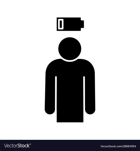 Mental Exhaustion Glyph Icon Royalty Free Vector Image