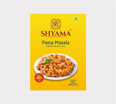 Shyama Pasta Masala Packaging Size 10 Gm Packaging Type Paper Box