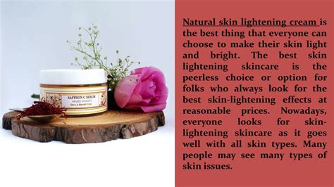 Ppt Natural Skin Lightening Cream Powerpoint Presentation Free