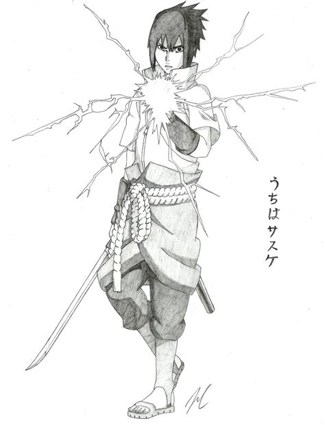 Sketsa Gambar Sasuke Garlerisket