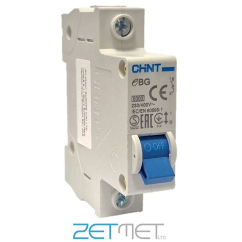 Chint EBG 1P C40 40 Single Pole Type C 6kA 230V Miniature Circuit