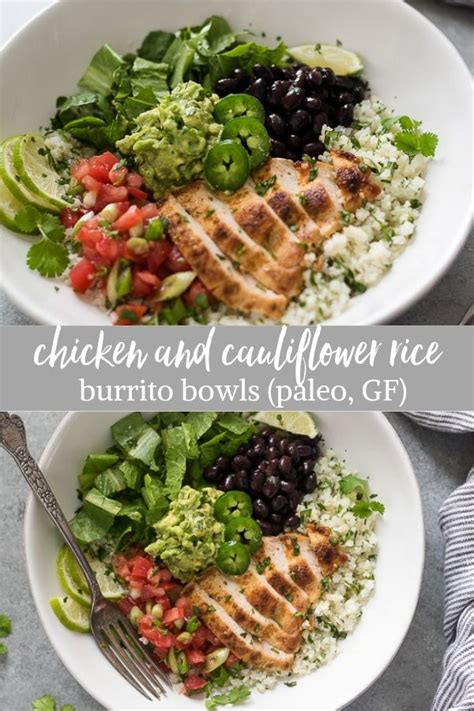 Chicken Burrito Bowl With Cauliflower Rice