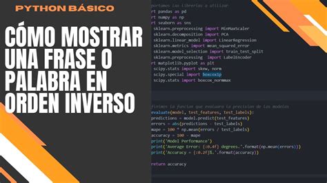 Ejercicios básicos de Python cómo invertir el orden de una frase o