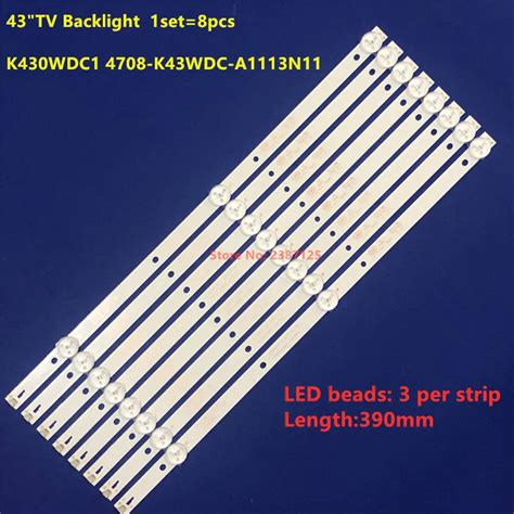 80pcs Lot LED Backlight Strip For 43L1600C 43BDL4012N 43DL4012N