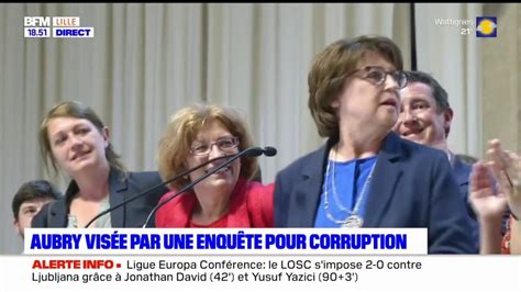 Lille Martine Aubry Vis E Par Une Enqu Te Pour Corruption Et Prise