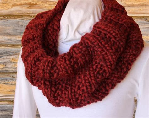 Chunky Knit Cowl Pattern Knitting Pattern For Bulky Yarn Etsy