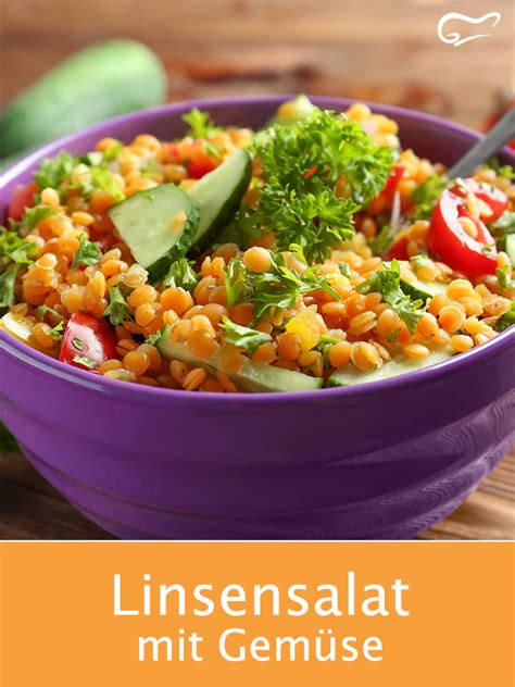 Linsensalat mit Gemüse Rezept Rezept Linsensalat Gemüsesalat