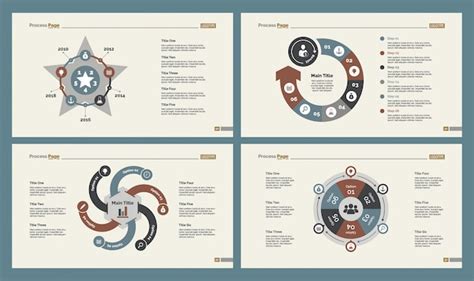 Free Vector | Four training slide templates set