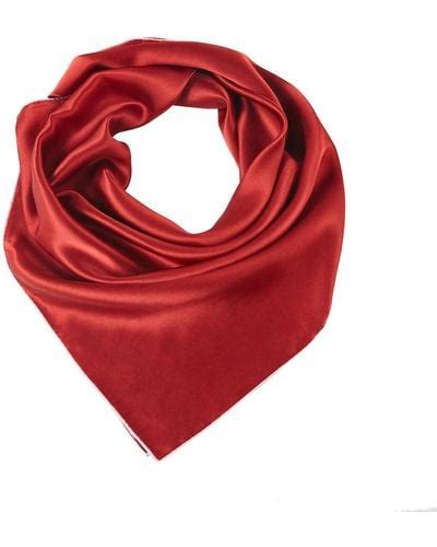 Red Soft Strokes Silk Accessories For Women Lyst