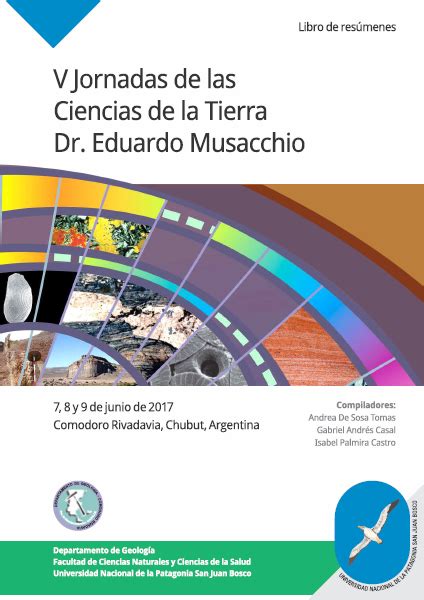 Libro de resúmenes V Jornadas de las Ciencias de la Tierra Dr