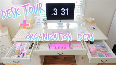 Desk Tour How To Organize Your Desk Youtube