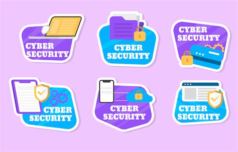 Modern Cyber Security Sticker Collection 1406048 Vector Art At Vecteezy