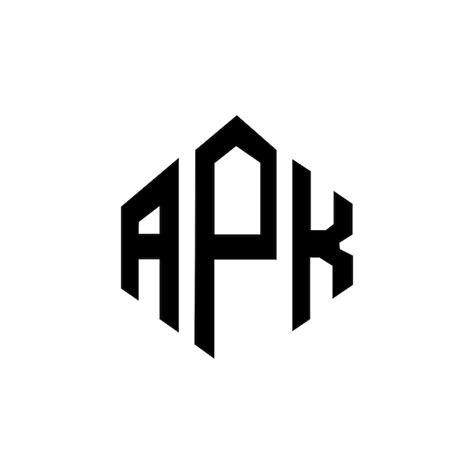 Premium Vector Apk Letter Logo Design With Polygon Shape Apk Polygon