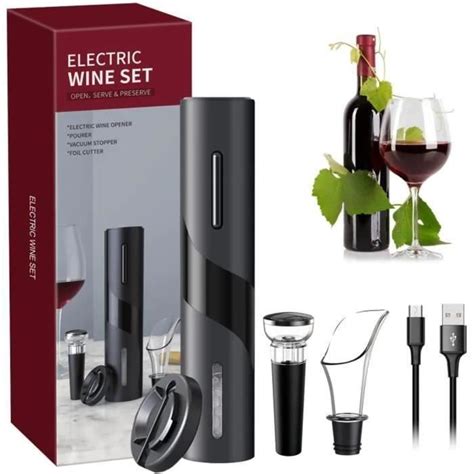 Tire Bouchon Lectrique Set Cadeau Ouvre Vin Avec Tire Bouchon