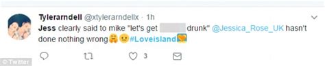 Love Island Jess Shears Denies She Has Had Sex With Mike Daily Mail Online