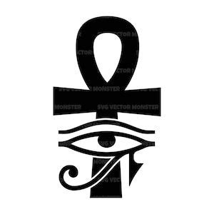 Eye Of Horus SVG Ankh Cross SVG Egyptian Symbol SVG Hieroglyphs Vector