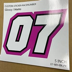 Amazon Mc Motoparts Pcs Custom Racing Number Stickers Decals