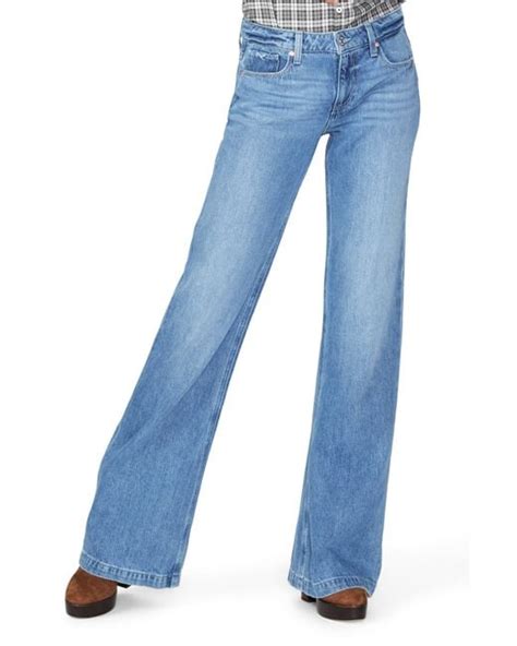 Paige Denim Sonja Vintage Low Rise Wide Leg Jeans In Blue Lyst