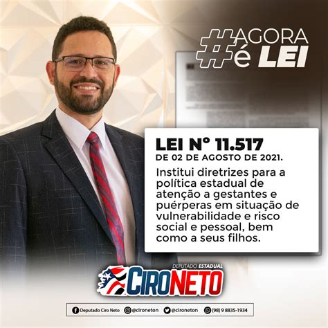 Deputado Ciro Neto é autor de Lei para atenção de gestantes em situação