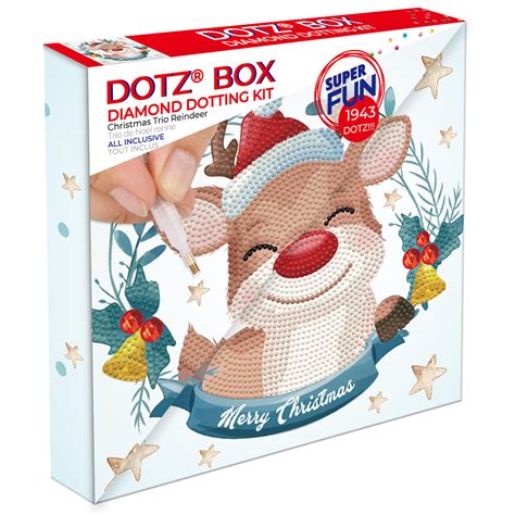 Diamond Dotz Christmas Trio Reindeer Dotz Box Partial Drill Round