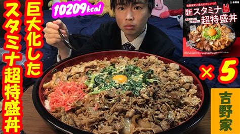 【大食い】吉野家のスタミナ超特盛丼×5杯を合体させてご飯マシしたら最強のどんぶりが誕生した【吉野家】【デカ盛り】【モッパン】【高カロリー】大胃