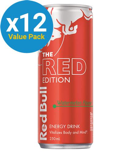 Red Bull Energy Drink Red Edition Watermelon 250ml 12 Pack Images