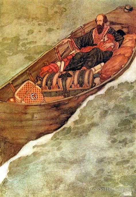 Prospero And Miranda In The Boat The Tempest Edmund Dulac Edmund