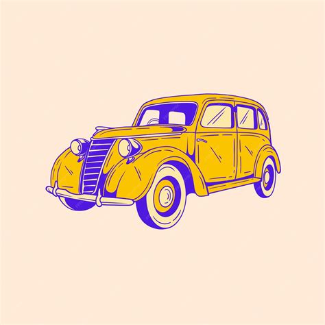 Premium Vector Classic Retro Car Illustration Design 31