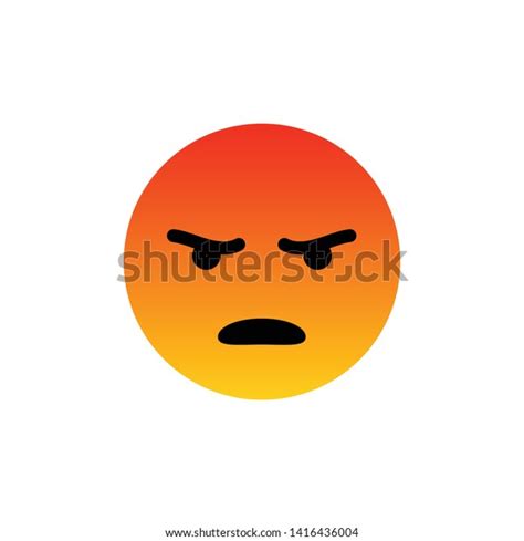 Angry Mad Face Facebook Emoji Icon Stock Vector (Royalty Free ...