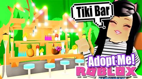 CUSTOM Tropical TIKI BAR Tutorial Build In ADOPT ME Roblox Tropical