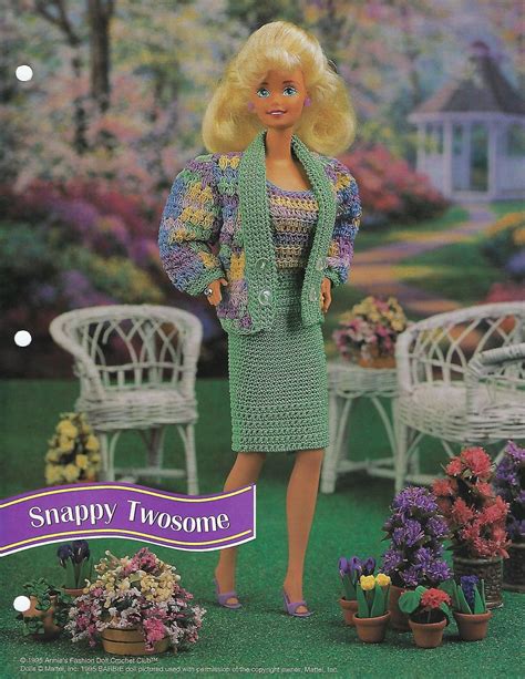 Snappy Twosome Crochet Doll Patternannies Crochet Fashion Doll Etsy