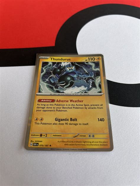 Pok Mon Tcg Thundurus Sv Obsidian Flames Holo Rare Ebay