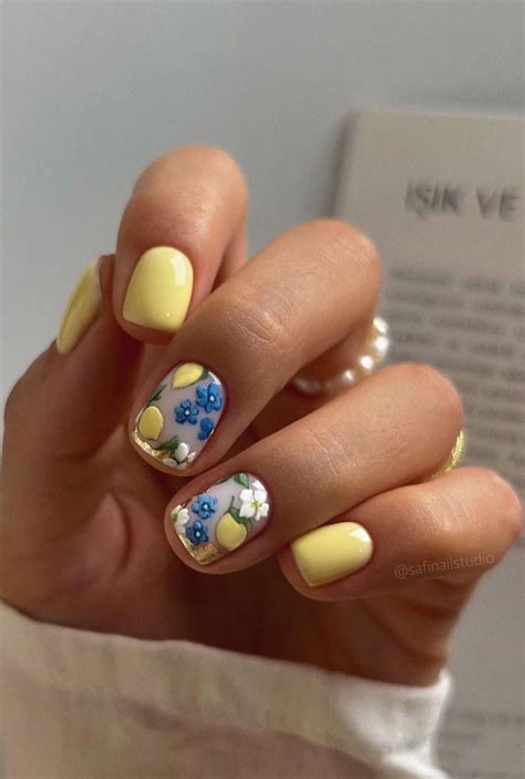 Chic Short Nail Art Designs For Maximum Style Lemon Nails