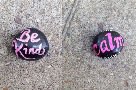 Painted Rocks with Inspiring Quotes