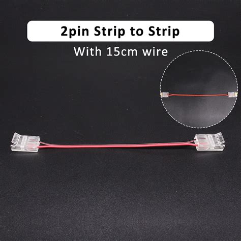 Pcs Pin Cob Led Strip Connector Extension Wire Terminal Led