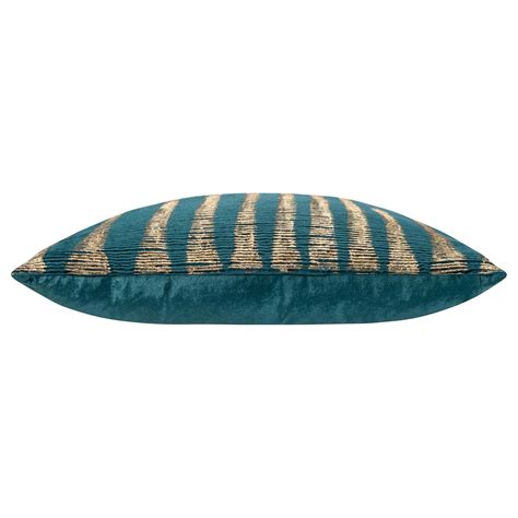 Adele Pillow, Teal/Gold – High Fashion Home