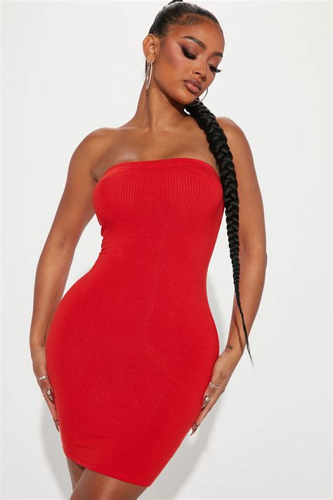 Sophia Ribbed Mini Dress Red Fashion Nova Dresses Fashion Nova