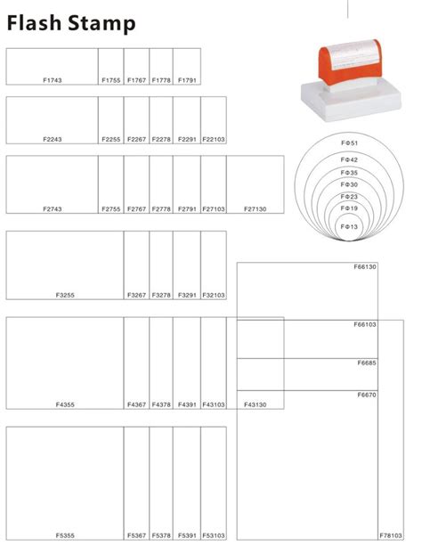 Flash Stamp Size Chart – ISStamp | Pre inked stamps, Size chart, Stamp