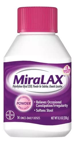 Miralax Laxante En Polvo 14 Dosis Importado De Usa Meses Sin Intereses