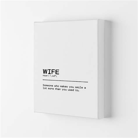 Wife Smile Definition Quote Print By Orara Studio Etsy