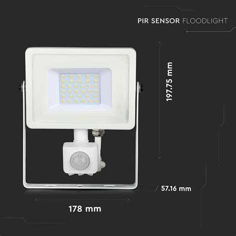 Proiector Led Smd 30w 6400k Alb V Tac Influent Ro